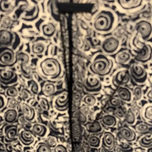 Emma James Vintage Blazer Black Beige Floral Print women's size small