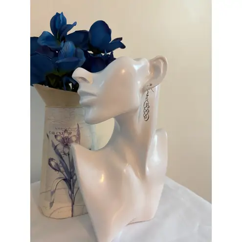 Silver Celtic Knot Dangle Earring NWT 2" Gold