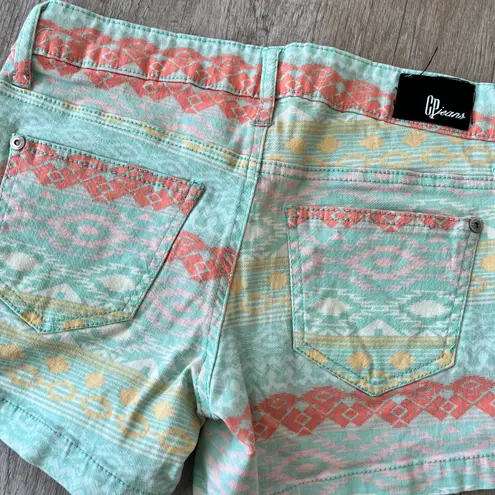 CP Jeans Womens/Juniors Aztec Print Shorts - 1