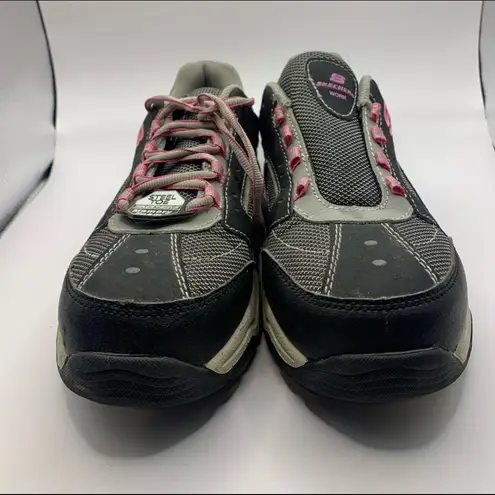 Skechers  Work Steel Toe Memory Foam Pink Black Shoe 76601 Women’s Size 7.5 US