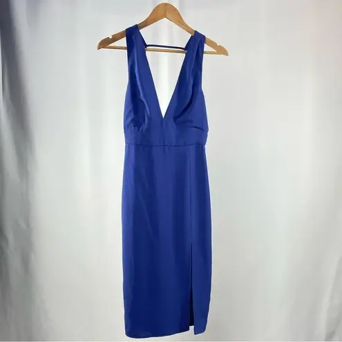 NWT Lulus Idina Backless Bodycon Midi Dress In Royal Blue Size Extra Small