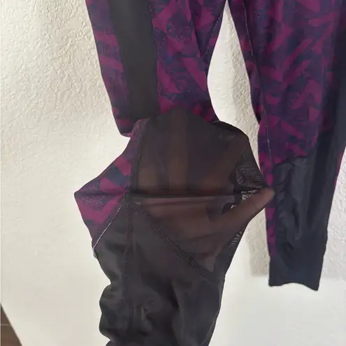 Danskin Now Purple and Black Performance Leggings Size L