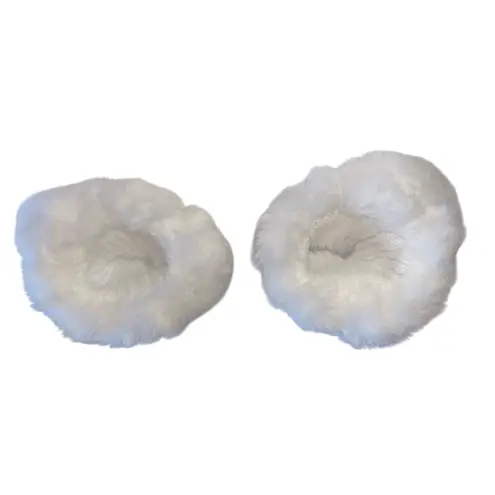 White Faux Fur Boot Cuffs – Warm Plush Ankle Covers for Winter Boots