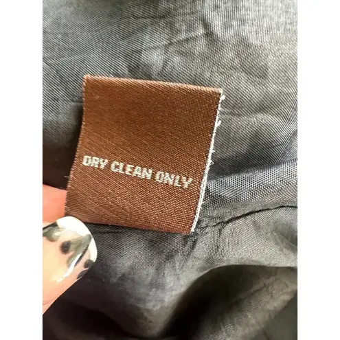 Adrienne Vittadini Studio Button Up Oversize Front Pockets Quarter Sleeve Jacket