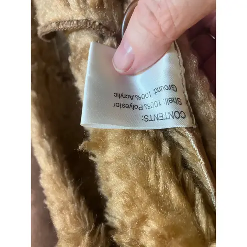 Gallery Vintage Y2K Tan Suede Sherpa Penny Lane Trench Coat-size Small