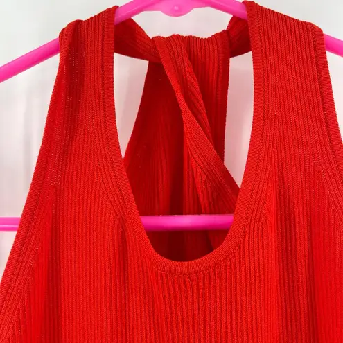 Modern Citizen NEW Ally Dress Size Small Ribbed Red Rib Twist Neck NWOT Classic