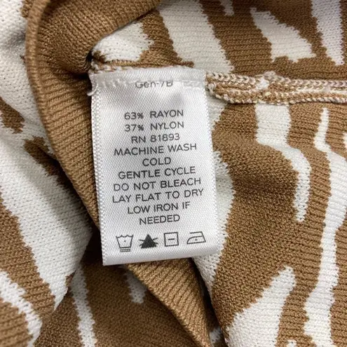 Dialogue , Animal Print, Women’s Cardigan, Tan & White