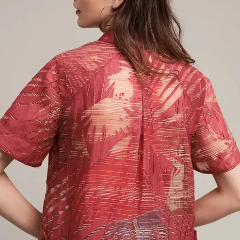 Maeve  ANTHROPOLOGIE Sun Palm Midi Top size2.                          order(57) thumbnail 3