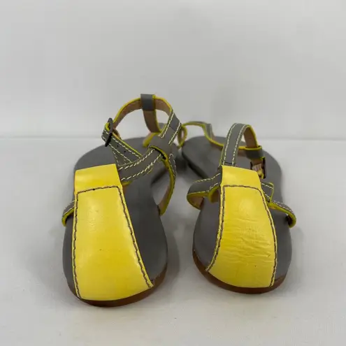 Splendid  Leather Grey & Yellow Morocco Sandals Size 9