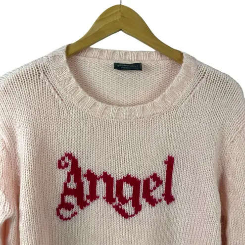 Wooden Ships  Caprice Angel Knit Sweater Pink Sapphire Mohair Wool Slouchy Medium