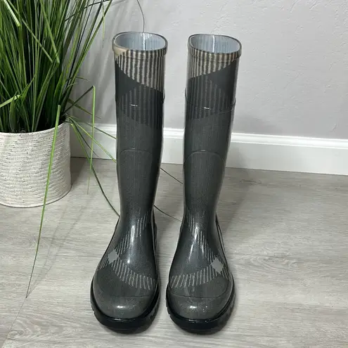 Burberry  • plaid check signature rubber winter rain boots