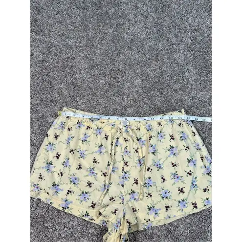 American Eagle vintage y2k  pj loungewear shorts yellow floral cotton S coquette