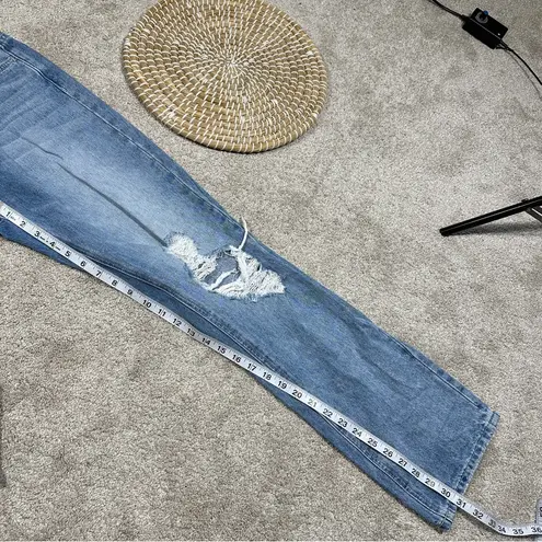 Vervet  The Alyssa 90’s Vintage Straight Denim Distressed High Rise Blue Jeans 26