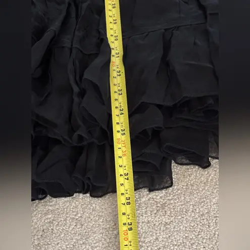 All Saints Black Eva Tiered Midi Skirt