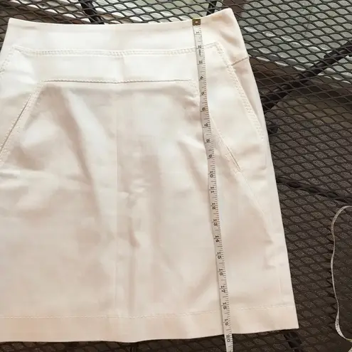 Akris Punto NEIMAN MARCUS WHITE ZIP PENCIL SKIRT