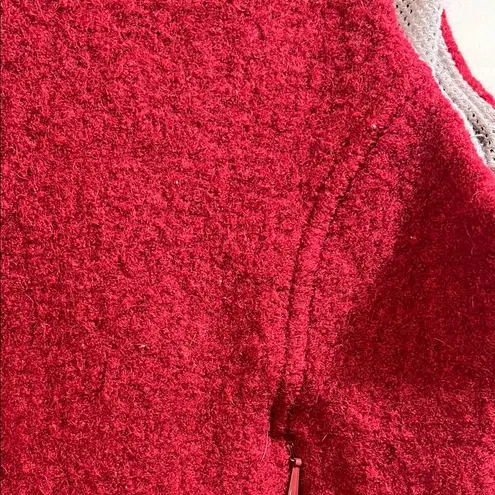 Woolrich  Red Boiled Wool Mesh Lined Full Zip Up Vest - Size Small - Image 8