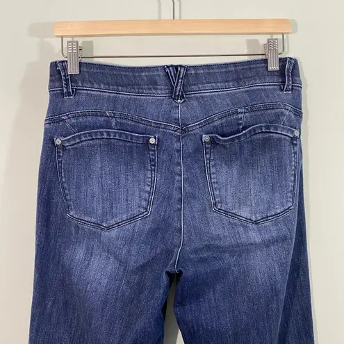 Democracy Women Blue "Ab" Solution Slit Hem Bootcut Jeans Size 8