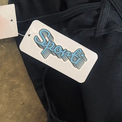 Sporti HydroLast Solid Thin Strap Swimsuit Black