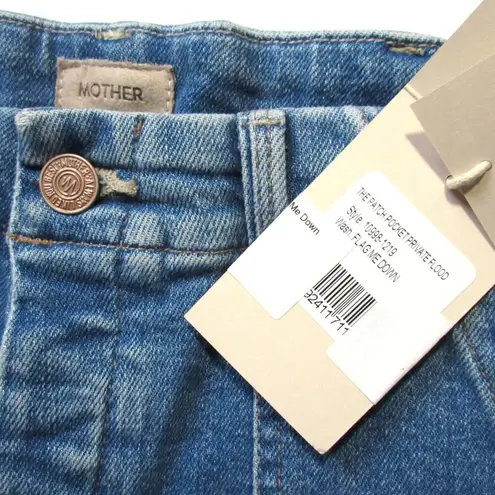 NWT Mother The Patch Pocket Private Flood in Flag Me Down Crop Jeans 26 Blue