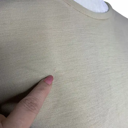 Vintage 50s Beige Knit Wool Skirt & Top Set 36PE