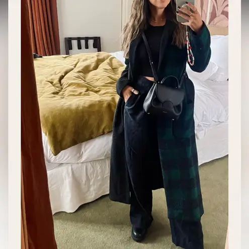Hutch Green and Black Plaid Coat - Size M