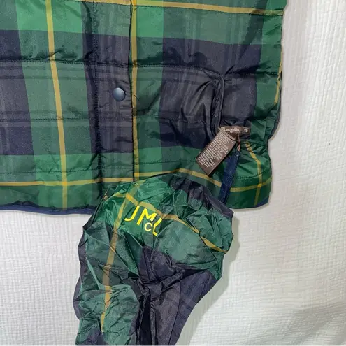 J. McLaughlin ‎ | Dark Green & Navy Plaid Reversible Down Vest