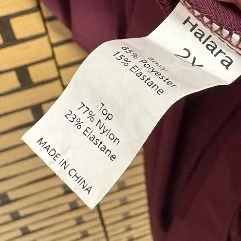 Halara Burgundy Breezeful Dress With Built In Bra Size 2X