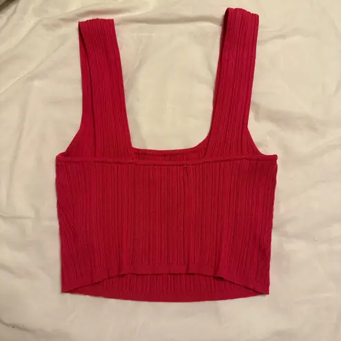 H&M Hot Pink Cropped Tank Top