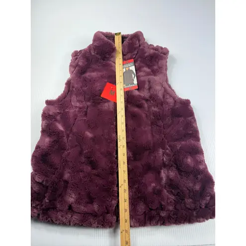 Original Use Original Reversible Faux Fur Vest Sleeveless Plush Purple Vest Size M
