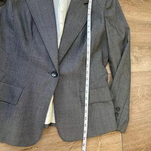 Anne Klein grey wool blend blazer suit jacket stretch lined Women’s size 8P