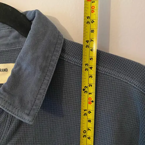 The Normal Brand Blue Henley Thermal Long Sleeve Shirt Dress Women's size XS