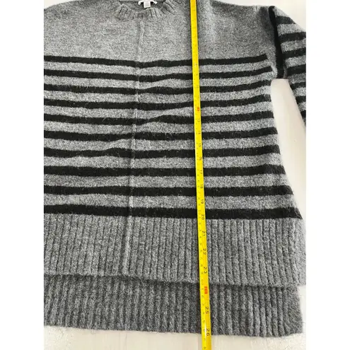 Current Air Striped Tunic Sweater Gray Black Long Sleeve Pullover XS