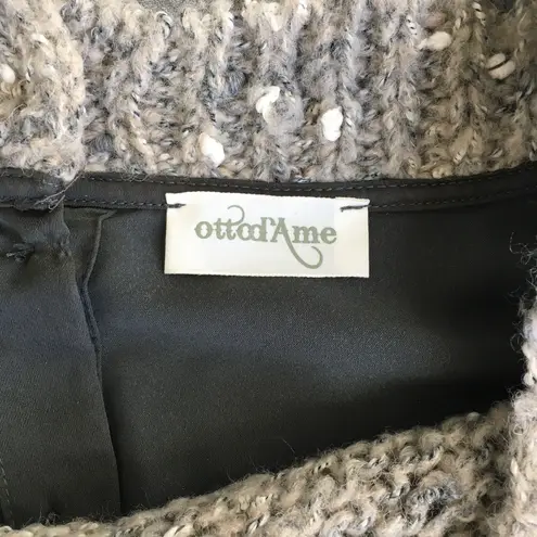 Anthropologie Gray Confetti Oversized Sweater