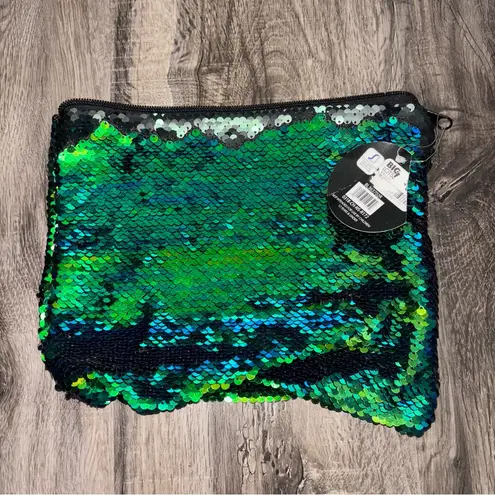 Sequin Green Cosmetic Bag NWT BOGO