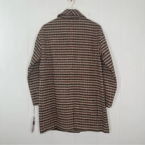 Avec Les Filles Plaid Shawl Collar Coat NWT Size Medium