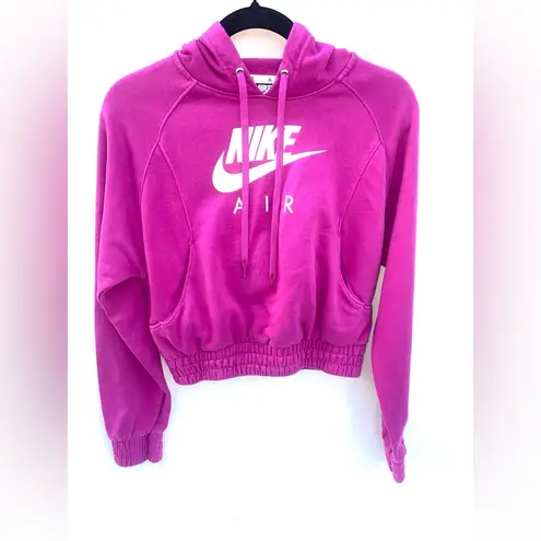 Nike  Air Sportswear Purple Pink Fuchsia Cropped Hoodie Sweater Women's XS