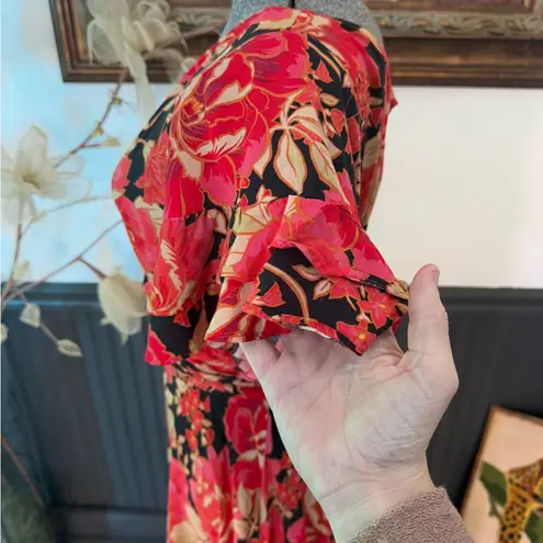 Abel the label Anthropologie Bright Floral Bohemian Maxi Dress ~ size XS ππ - Image 4