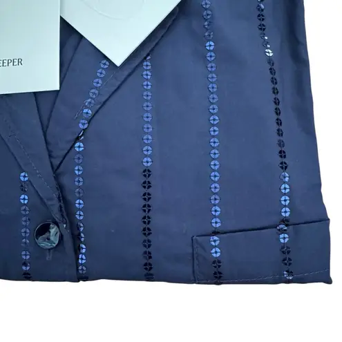 Sleeper NWT Milky Way Sequined Cotton Pajama Set Navy Size M