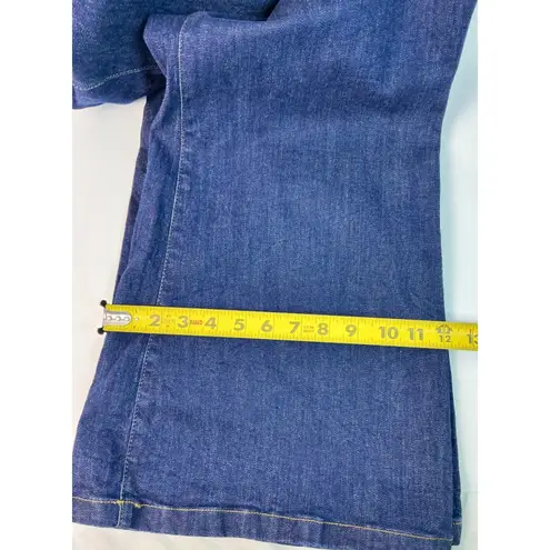 Ava & Viv Plus High Rise Flare Jeans Dark Wash No Gap Waistband Tummy Control 25