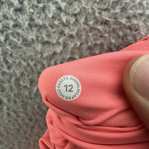 Lululemon  Asymmetrical Pleated Tennis Skirt‎ Skort Sunset Orange Athleisure W 12