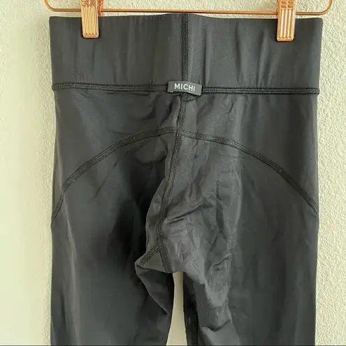 Michi Back Active Leggings Workout Mesh Paneling Nylon Spandex Small