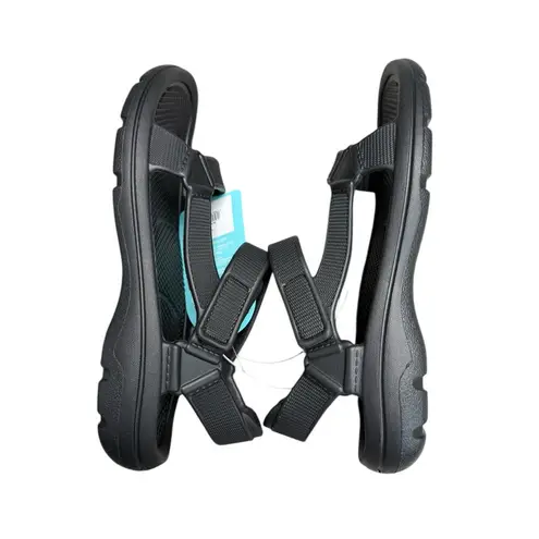 NEW Totes Sport Sandals Women 11 Black Riley Adjustable Waterproof Comfort