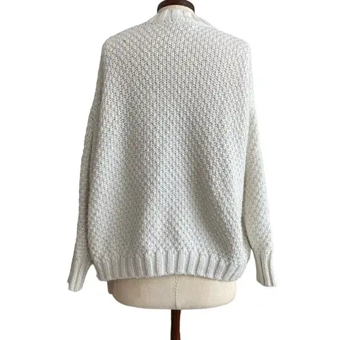 Knit co op chunky cable knit sweater White