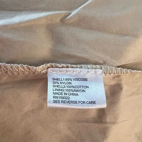 Central Park West NWT Tan Sleeveless Smocked Waist Mini Sundress Size Large