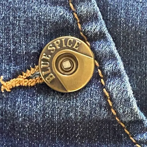 Women’s Sailor Button Front Denim Shorts Size 7 Dark Wash Stretch High Waist