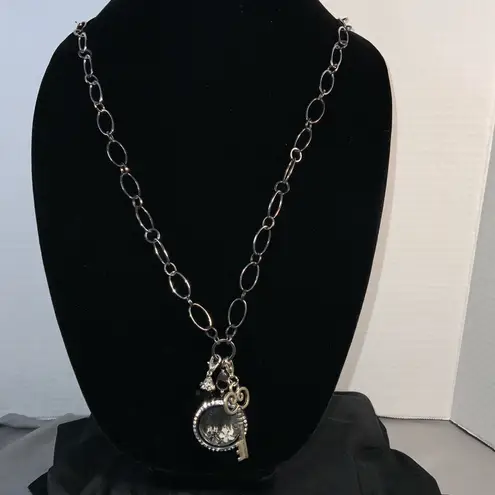 Origami Owl Living Locket Necklace Blessed Locket Chain Charms Dangle