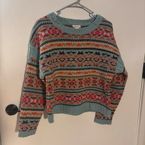 Sundance 100% Lambswool Patterned Sweater – Size M – GUC Western Boho Cabincore