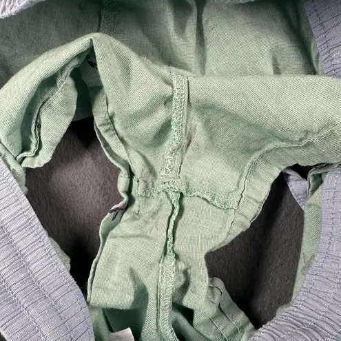 GapBody Shorts Womens Small Green Bird Print Drawstring Pajama Sleep Lounge