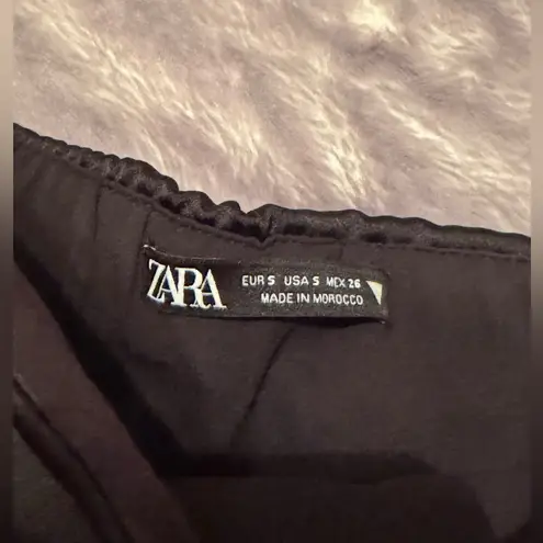 ZARA STRAPLESS SATIN EFFECT DRESS