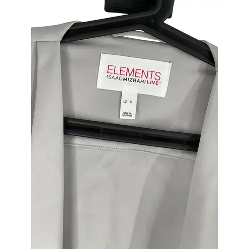 Isaac Mizrahi Elements Live Gray Waterfall Open Front Blazer Jacket XL Layering - Image 9